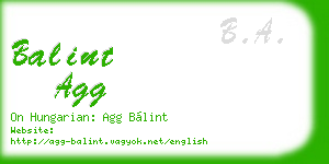 balint agg business card